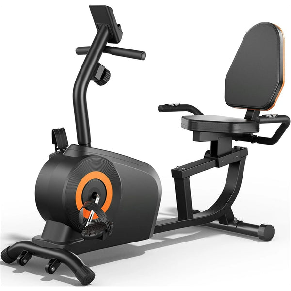 UPGO Recumbent Exercise Bike for Adults Seniors with Quick Adjust Seat, 350LB Capacity & 16-level Resistance