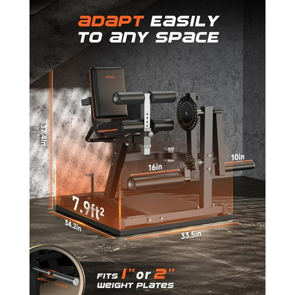 UPGO 3-in-1 Leg Extension and Curl Machine, 570LBS Adjustable Leg Rotary Extension Machine, Lower Body Special Leg Machine , Home Gym Weight Machine