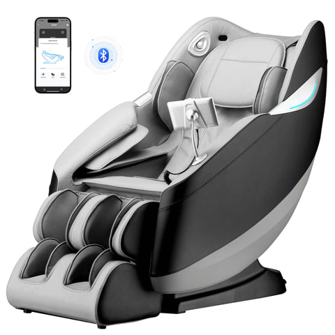 4D Massage Chair with APP Control,55" SL Track,3 Zero Gravity Modes,Leather