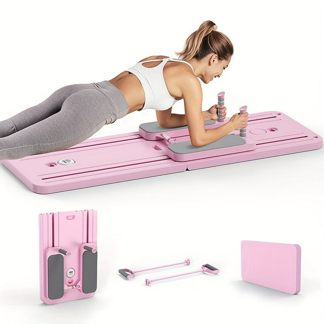 UPGO Multifunctional Fitness Board With Automatic Rebound, Core Training Ab Roller, Foldable Workout Machines - Full Body Workout Equipment, Home Pilates, 300 LBS Weight Capacity