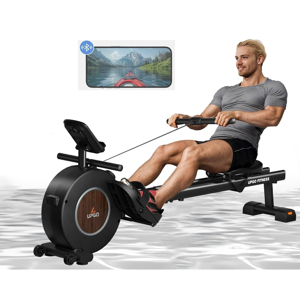 Merik Rowing Machine UPGO Rower Magnetic Rowing Machine for Home Use 350 lbs Max Weight Ind ...