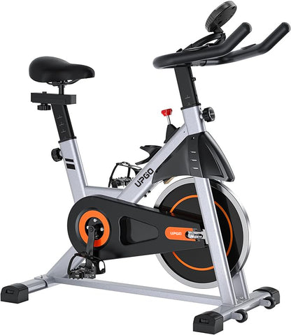 UPGO Indoor Cycling Bike/Magnetic Stationary Bike - Cycle Bike with Ipad Mount & Comfortable Seat Cushion