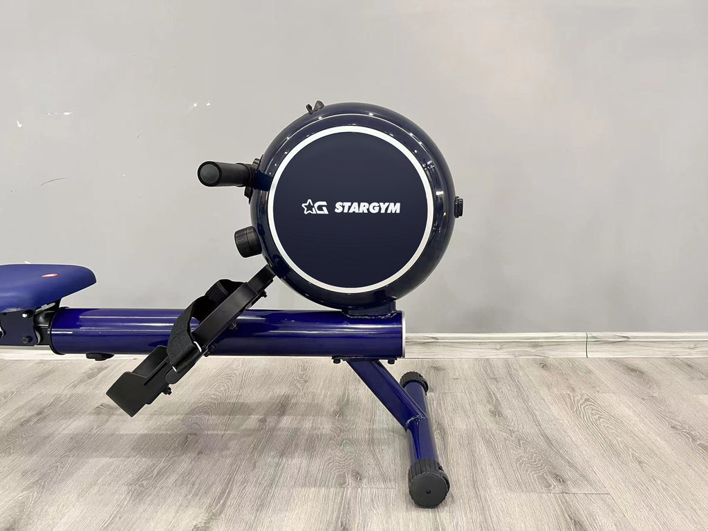 Retractable Rowing Machine STARGYM Rowing Machine for Home Use,Navy blue slide retractable rowing ...