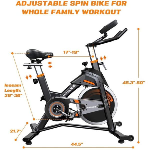 Indoor Cycling Bike Stationary, Exercise Bike for Home Gym,Weight capacity 330LBS