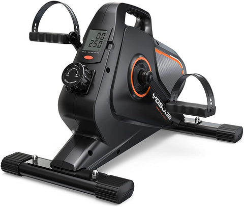 UPGO Under Desk Mini Exercise Bike Portable Magnetic Pedal Exerciser for Arm, Leg Home, Office Workout with 350lbs Capacity and 8-level Adjustment