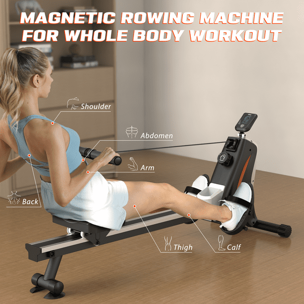 Rowing Machine Black Rower – UPGO FITNESS