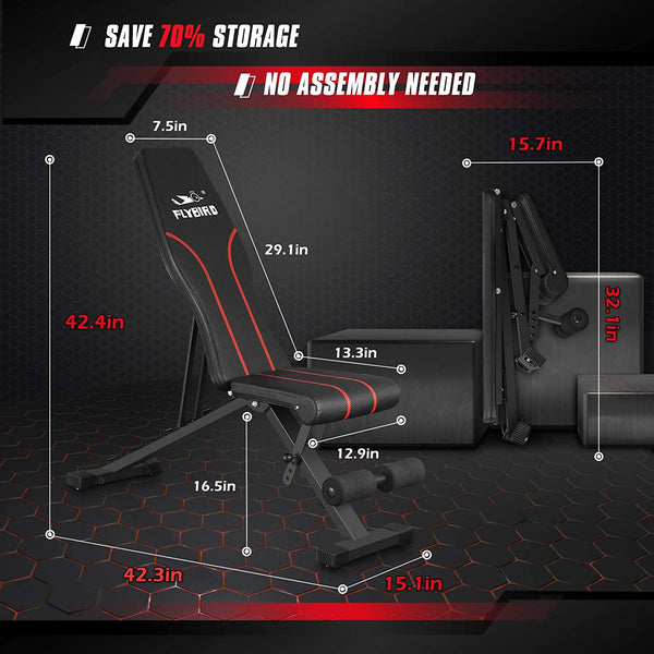 UPGO Adjustable Bench,Utility Weight Bench