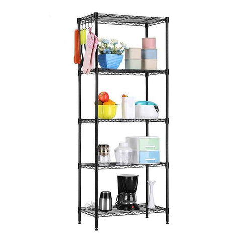 OTFitness 5 Tier Heavy-Duty Adjustable Wire Shelving Unit Metal Storage Rack