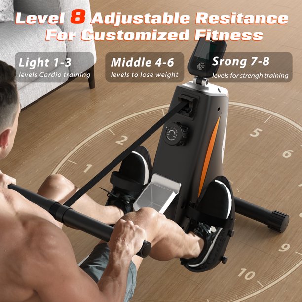 Rowing Machine Black Rower – UPGO FITNESS